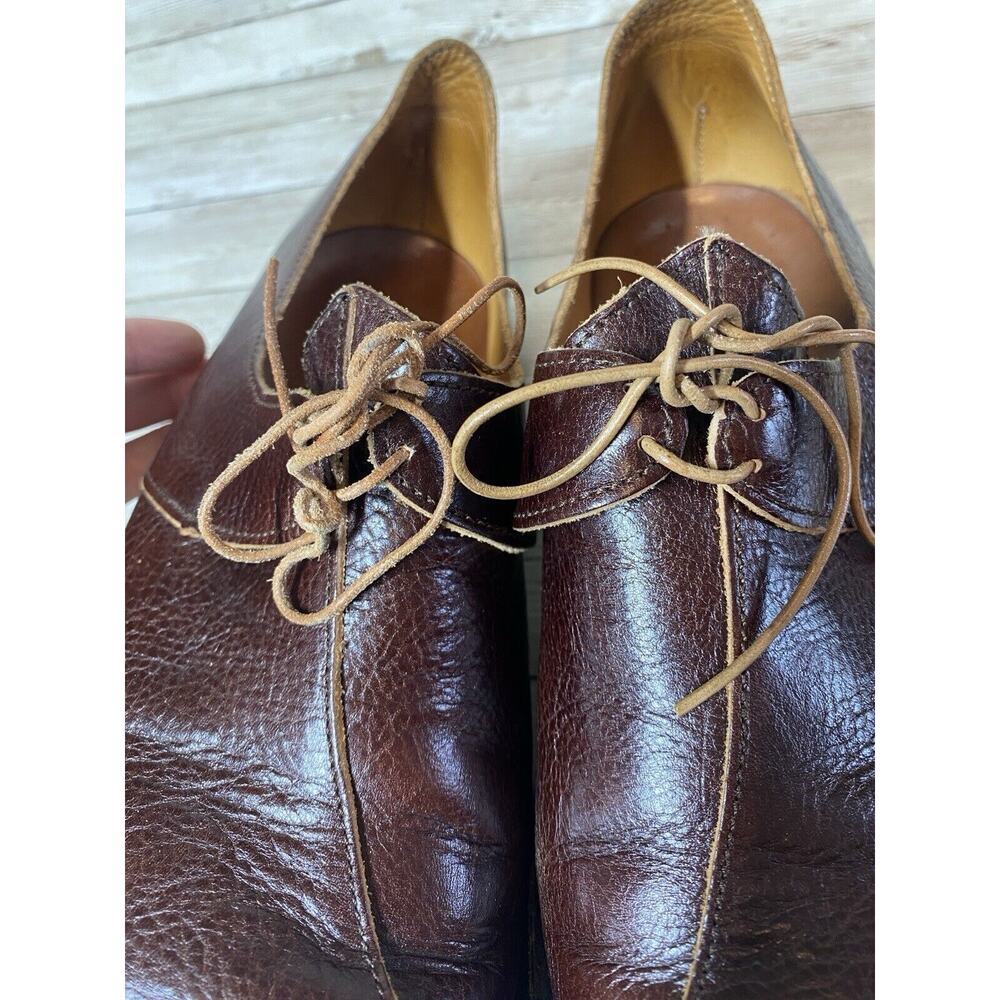 Cydwoq Shoes Womens 40EU / 10US Brown Leather Handmade USA Architectural Vintage - Picture 13 of 16